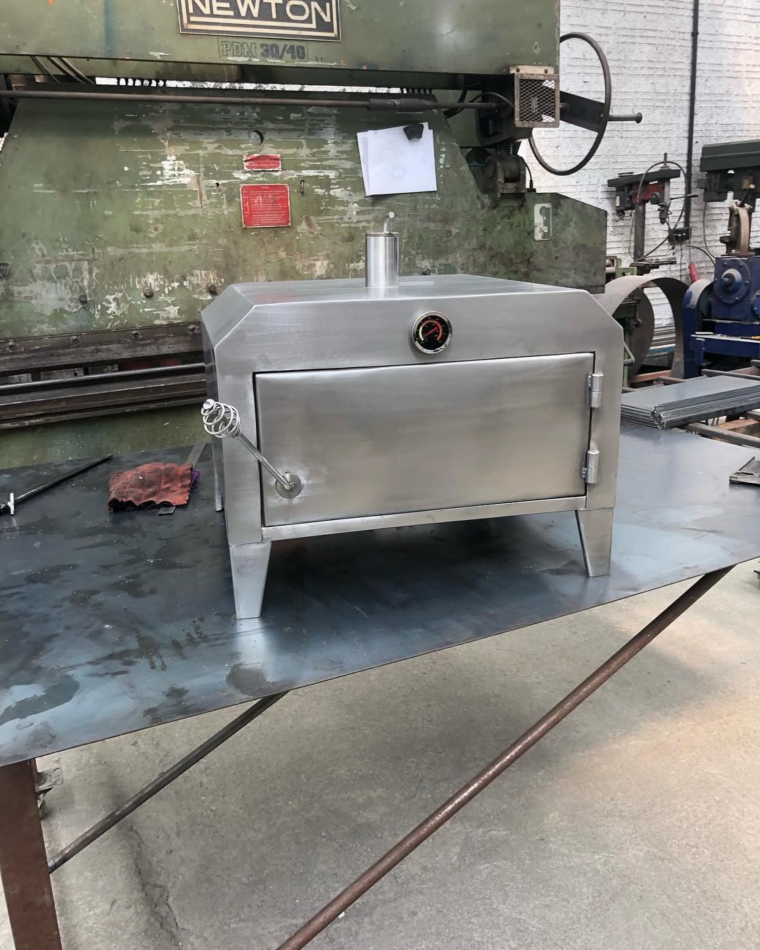 Fogão a lenha em aço inox